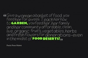 Quote from Paula Penn-Nabrit about her Columbus, Ohio community mini-farm in the works