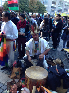 Indigenous rally at Columbus Circle
